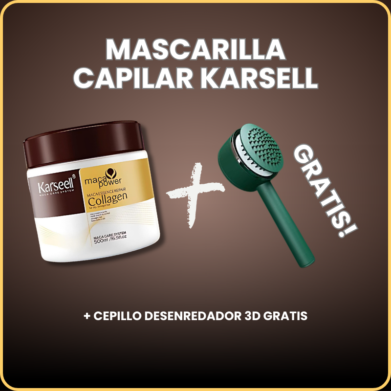 COMBO MASCARILLA REPARADORA KARSEELL + CEPILLO DESENREDADOR 3D