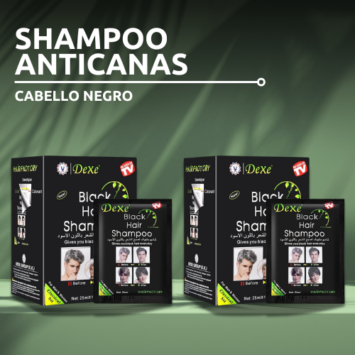 2X1 DEXE SHAMPOO ANTI CANAS CABELLO NEGRO