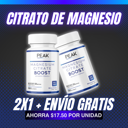 2X1 Citrato de magnesio 90 capsulas PEAK FUEL SUPPS